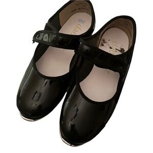 Danshuz Girl’s Black Patent Leather Mary Jane Style Tap Shoe Size 10